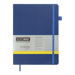 Книга записна ETALON 190*250, 96 арк., клітинка, обкл. штучна шкіра, синій