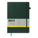 Книга записная ETALON 210*295, 96л., клетка, обложка искуственная кожа, зеленый